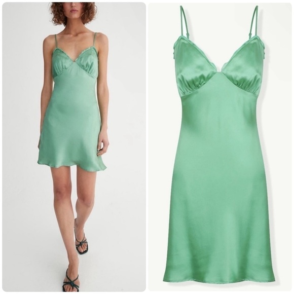 Hansen & Gratel Dresses & Skirts - Hansel & Gretel Silk mini Amelia Dress in the color Sea Foam 💚 sz Medium